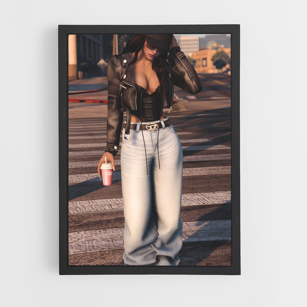 Poster Gta femme – affiche GTA V (vue 2)